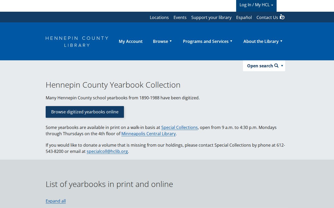Richfield city directory companion yearbook holdings
